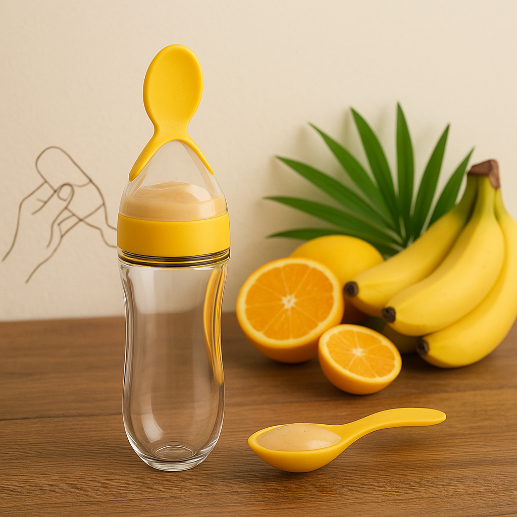 BabySpoon™ – Siliconen Fles met Lepel