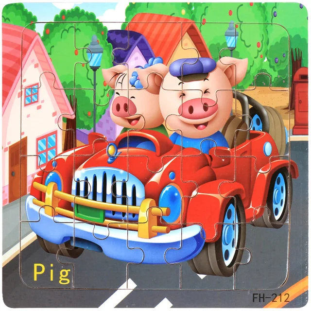 WoodPlay™ – 20-delige 3D Houten Puzzel voor Kinderen - LittleWonders