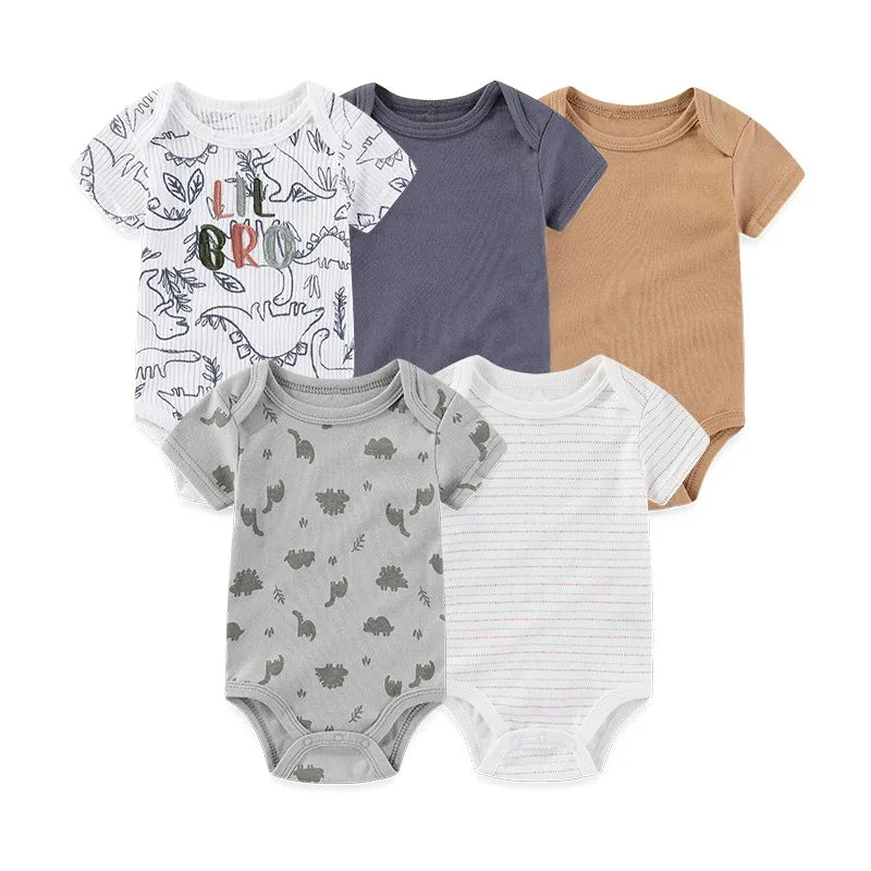 BabyCuddle™ – 5 Pack Rompertjes - LittleWonders