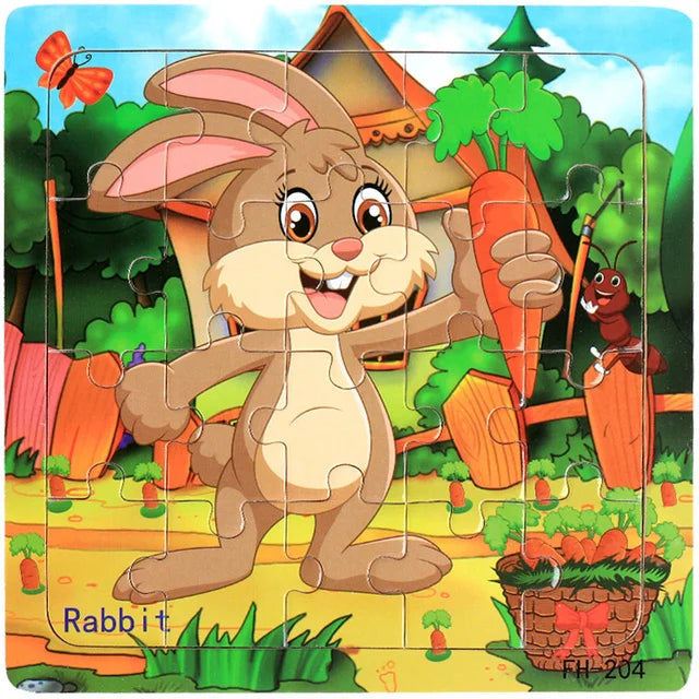 WoodPlay™ – 20-delige 3D Houten Puzzel voor Kinderen - LittleWonders