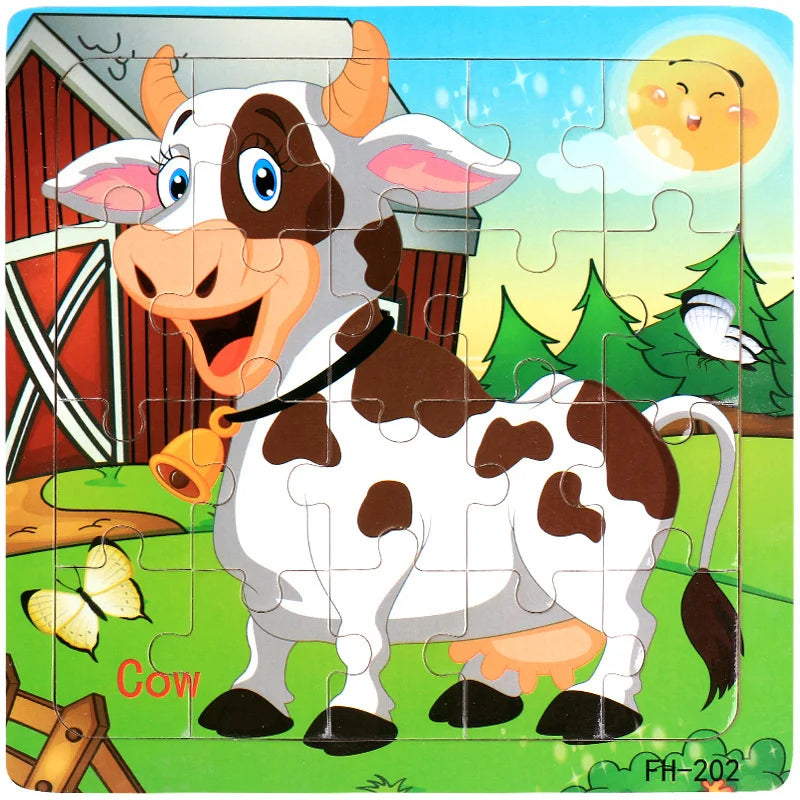 WoodPlay™ – 20-delige 3D Houten Puzzel voor Kinderen - LittleWonders