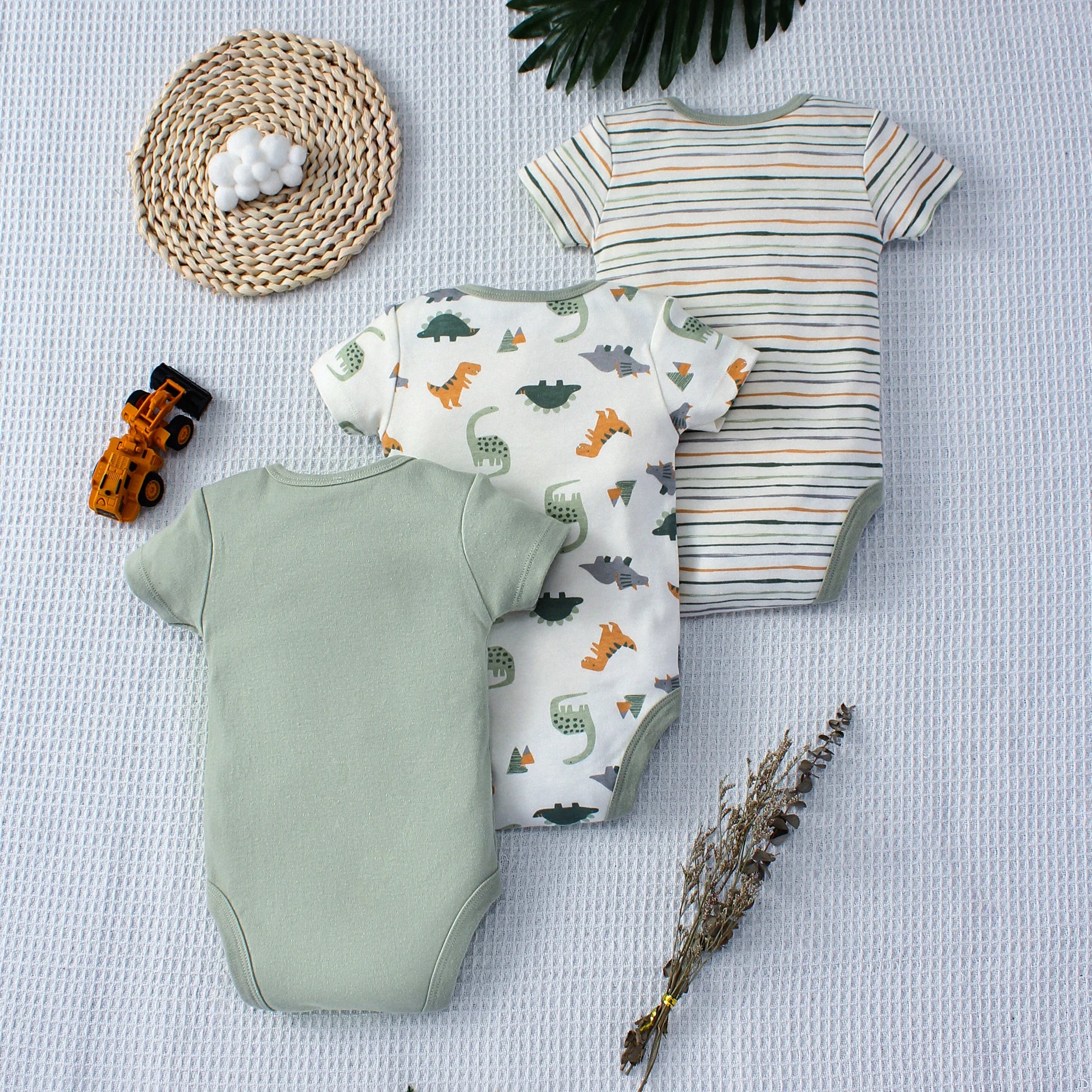 DinoBaby™ – 3- Pack Rompers - LittleWonders