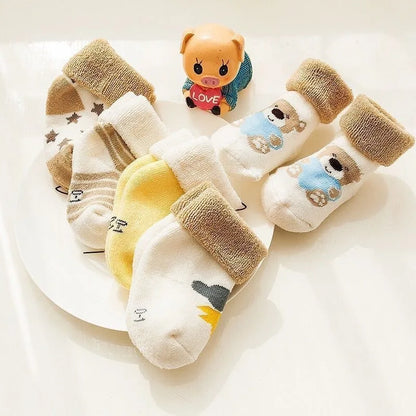 CozyToes™ – Zachte & Warme Sokken 5-Pack - LittleWonders