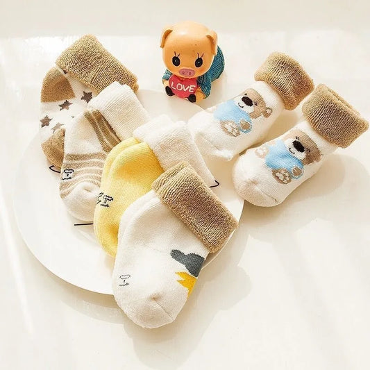 CozyToes™ – Zachte & Warme Sokken 5-Pack - LittleWonders