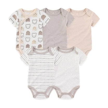 BabyCuddle™ – 5 Pack Rompertjes - LittleWonders