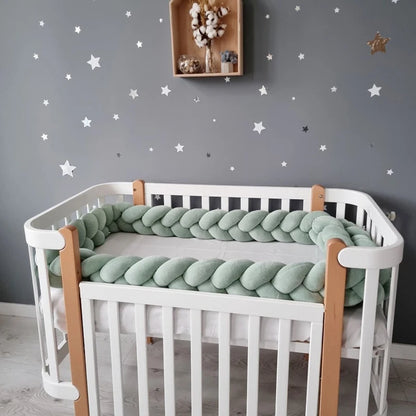 SnugBraid™ – Zachte Gevlochten Ledikantbumper - LittleWonders