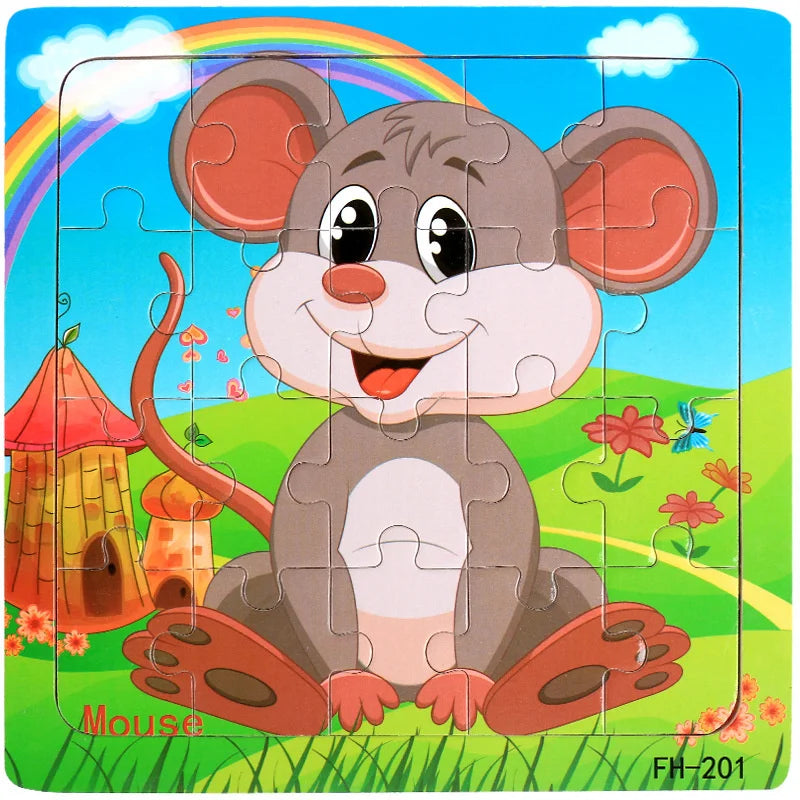 WoodPlay™ – 20-delige 3D Houten Puzzel voor Kinderen - LittleWonders