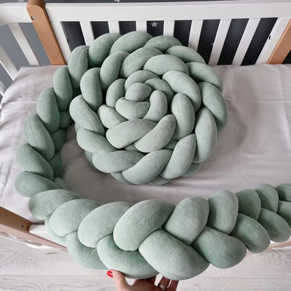 SnugBraid™ – Zachte Gevlochten Ledikantbumper - LittleWonders